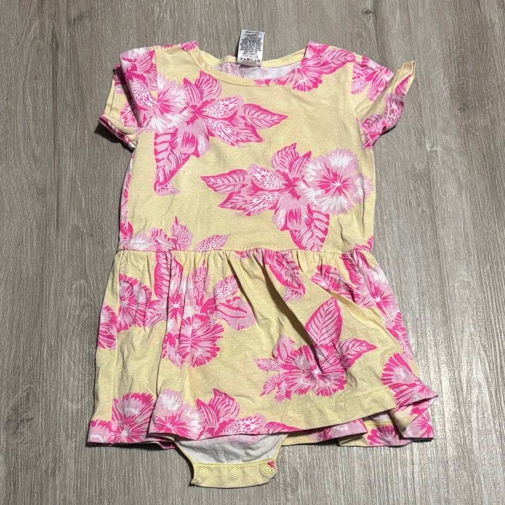 Bonds Pink and‎ Yellow Floral Baby Dress